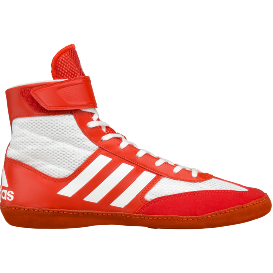 red and white adidas wrestling shoes
