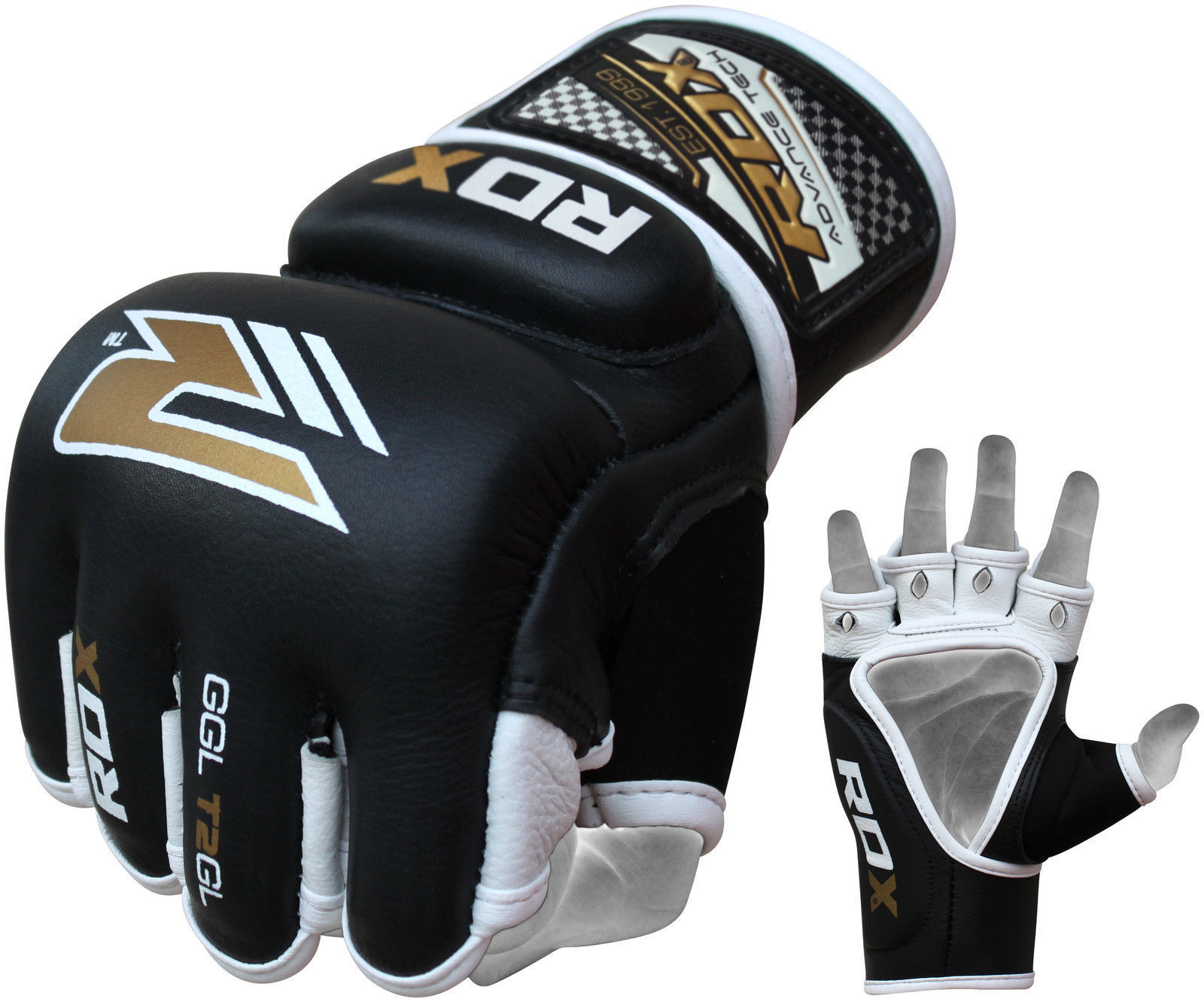 RDX Leather Gel MMA Gloves