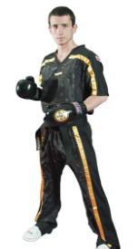 Fighter Top Ten Mesh Uniform 1605-92 Model - Black/Gold