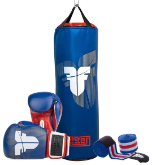 Fighter Training Set Blue-White-Red Set 2 with Rack