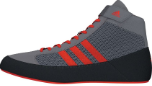 Adidas HVC II Youth Wrestling Shoe - Grey/Solar Red/Grey
