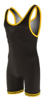 Matman Nylon Wrestling Singlet - Black/Gold Matman Nylon Wrestling Singlet - Black/Gold