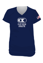 Women's Sublimated V-Neck Loose Gear Shirt - Navy