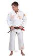 Fighter BJJ Gi Koi Fish Martial Arts Uniform - White with Orange Accents