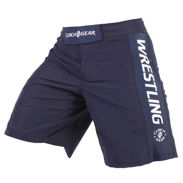 Clinch Gear Performance Wrestling Board Shorts Navy Blue