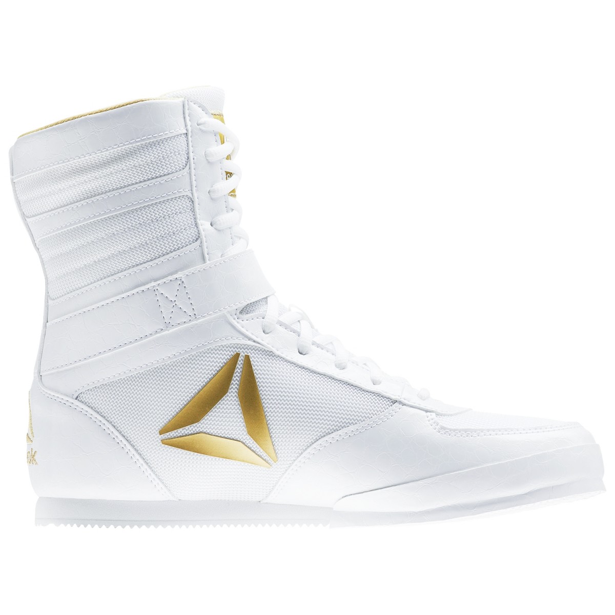 white gold reebok boxing shoes