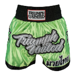 Triumph United Thai Fighter Shorts - Lime