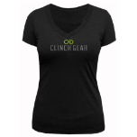 Clinch Gear Lux Women's V Neck - Grey/Lime