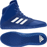 Adidas Mat Wizard IV Wrestling Shoe - Royal Blue  and White