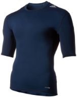 Adidas Tech Fit Short Sleeve Activewear T-Shirt - Navy Blue