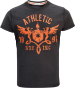 RDX Black/Orange Cracked Crest T-Shirt