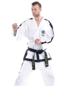 Fighter Top Ten ITF Taekwon-Do Instructor Uniform - White with Black