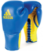 Adidas Glory Pro Men's Competition Boxing Gloves - Blue and Yellow