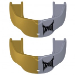 Tapout Youth Silver/Gold Mouthguard Set