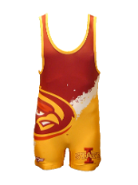Cage Fighter 2015 Youth NCAA Iowa State Splatter Singlet