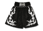 King K1 Kickboxing Trunks - Black/Silver