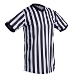Cliff Keen Ultra-Mesh Black and White Striped Referee Shirt