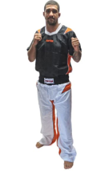 Fighter Top Ten Energy Uniform 1682-91GD Model - Black/White/Orange