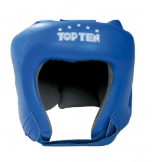 Top Ten AIBA Leather Head Guard - Blue