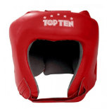 Top Ten AIBA Leather Head Guard - Red