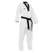 Adidas Taekwondo Training Uniform - White with Black V-Neck