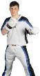 Fighter Top Ten Mesh Uniform 1605-WH-BL Model - White/Black/Blue