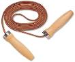 PRO Real Leather 9’ Cord Jump Rope with Smooth Finished Wooden Handles