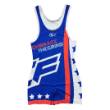 Cage Fighter USA Retro Youth Wrestling Singlet - Blue